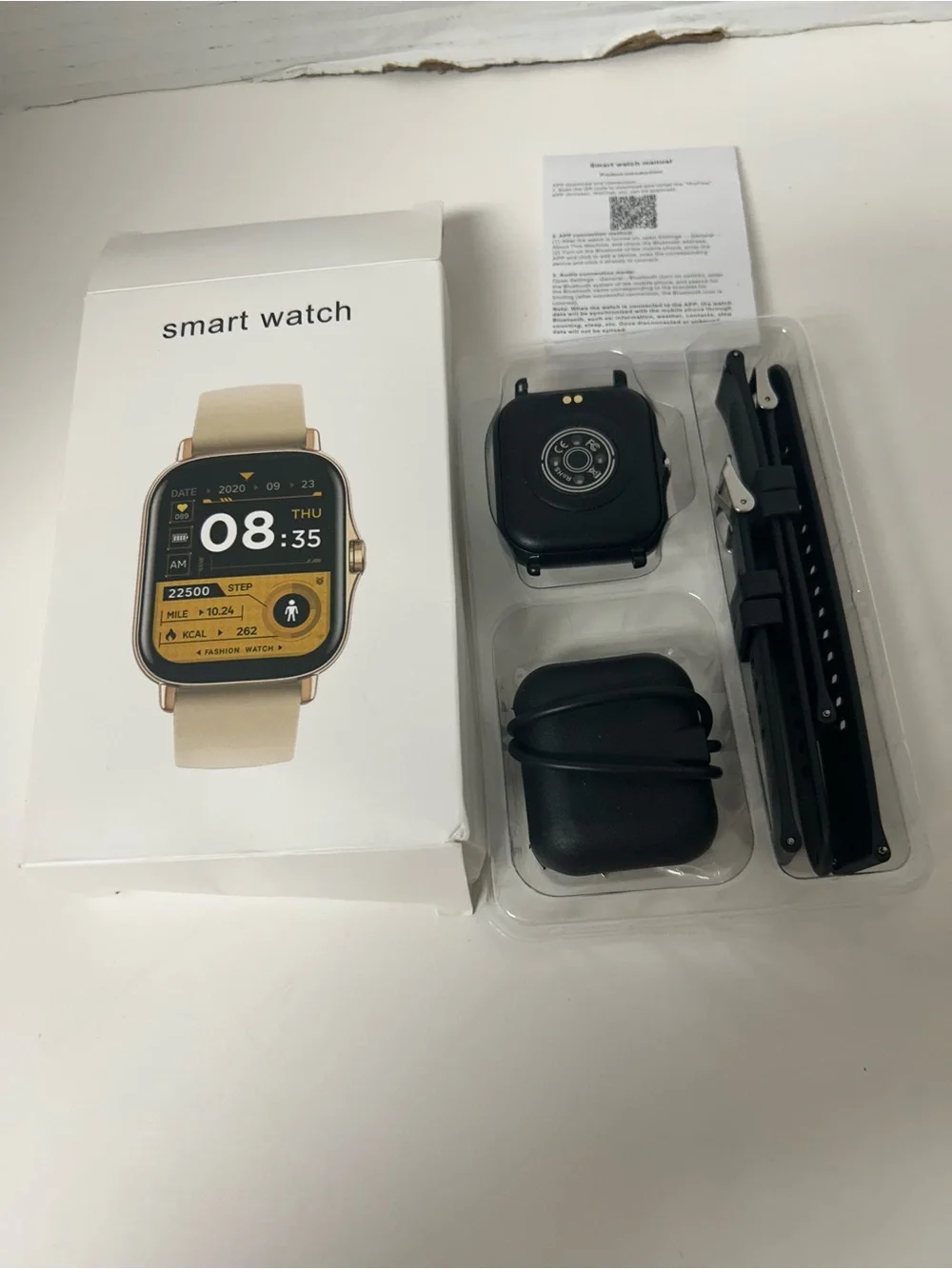 NIB Gold & Beige Y13 Bluetooth Multi-Function Smart Watch - New In Box